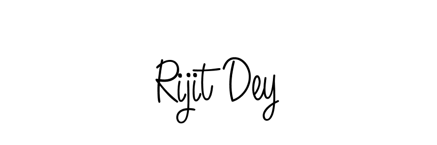 Make a beautiful signature design for name Rijit Dey. With this signature (Angelique-Rose-font-FFP) style, you can create a handwritten signature for free. Rijit Dey signature style 5 images and pictures png