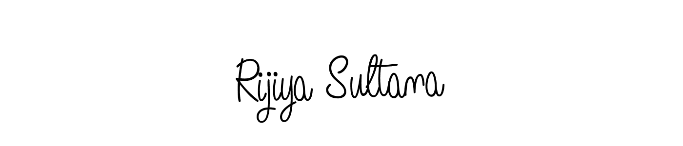 Design your own signature with our free online signature maker. With this signature software, you can create a handwritten (Angelique-Rose-font-FFP) signature for name Rijiya Sultana. Rijiya Sultana signature style 5 images and pictures png