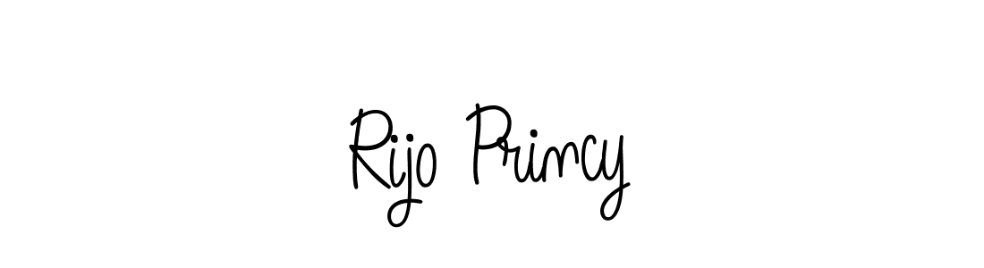 Rijo Princy stylish signature style. Best Handwritten Sign (Angelique-Rose-font-FFP) for my name. Handwritten Signature Collection Ideas for my name Rijo Princy. Rijo Princy signature style 5 images and pictures png