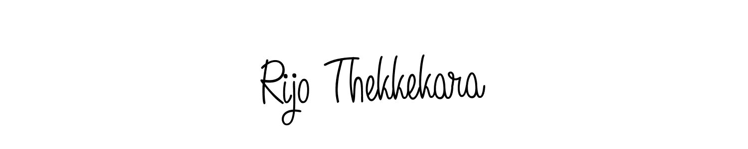Rijo Thekkekara stylish signature style. Best Handwritten Sign (Angelique-Rose-font-FFP) for my name. Handwritten Signature Collection Ideas for my name Rijo Thekkekara. Rijo Thekkekara signature style 5 images and pictures png