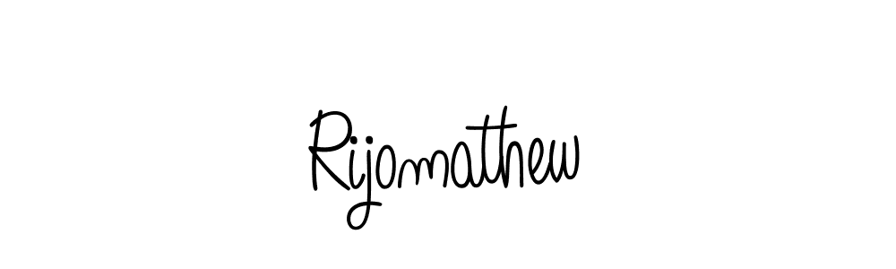 Use a signature maker to create a handwritten signature online. With this signature software, you can design (Angelique-Rose-font-FFP) your own signature for name Rijomathew. Rijomathew signature style 5 images and pictures png