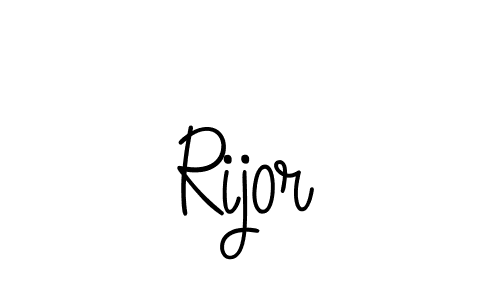 The best way (Angelique-Rose-font-FFP) to make a short signature is to pick only two or three words in your name. The name Rijor include a total of six letters. For converting this name. Rijor signature style 5 images and pictures png