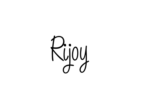 You should practise on your own different ways (Angelique-Rose-font-FFP) to write your name (Rijoy) in signature. don't let someone else do it for you. Rijoy signature style 5 images and pictures png