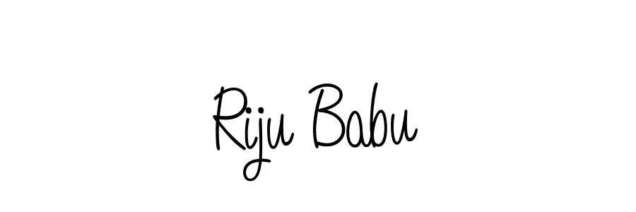 Make a beautiful signature design for name Riju Babu. With this signature (Angelique-Rose-font-FFP) style, you can create a handwritten signature for free. Riju Babu signature style 5 images and pictures png