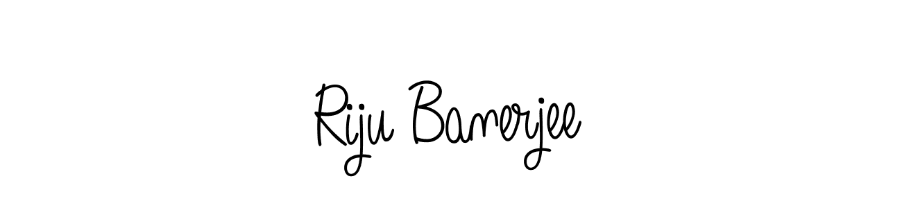 Riju Banerjee stylish signature style. Best Handwritten Sign (Angelique-Rose-font-FFP) for my name. Handwritten Signature Collection Ideas for my name Riju Banerjee. Riju Banerjee signature style 5 images and pictures png