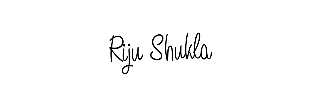 You should practise on your own different ways (Angelique-Rose-font-FFP) to write your name (Riju Shukla) in signature. don't let someone else do it for you. Riju Shukla signature style 5 images and pictures png