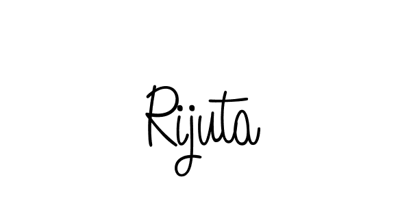 Make a beautiful signature design for name Rijuta. With this signature (Angelique-Rose-font-FFP) style, you can create a handwritten signature for free. Rijuta signature style 5 images and pictures png