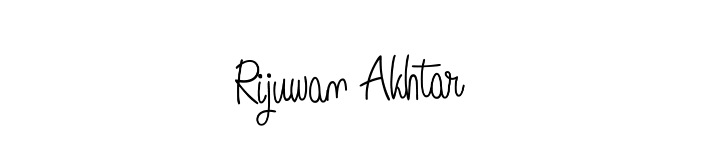 Make a beautiful signature design for name Rijuwan Akhtar. With this signature (Angelique-Rose-font-FFP) style, you can create a handwritten signature for free. Rijuwan Akhtar signature style 5 images and pictures png