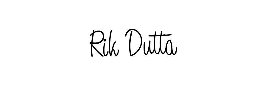 How to make Rik Dutta name signature. Use Angelique-Rose-font-FFP style for creating short signs online. This is the latest handwritten sign. Rik Dutta signature style 5 images and pictures png