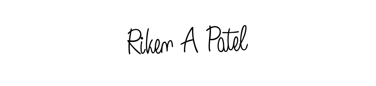 You should practise on your own different ways (Angelique-Rose-font-FFP) to write your name (Riken A Patel) in signature. don't let someone else do it for you. Riken A Patel signature style 5 images and pictures png
