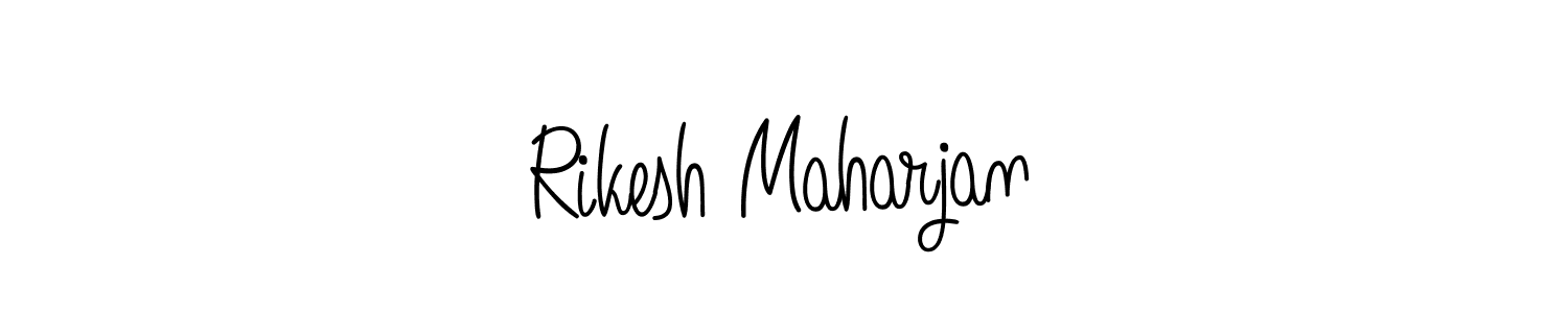 How to make Rikesh Maharjan signature? Angelique-Rose-font-FFP is a professional autograph style. Create handwritten signature for Rikesh Maharjan name. Rikesh Maharjan signature style 5 images and pictures png