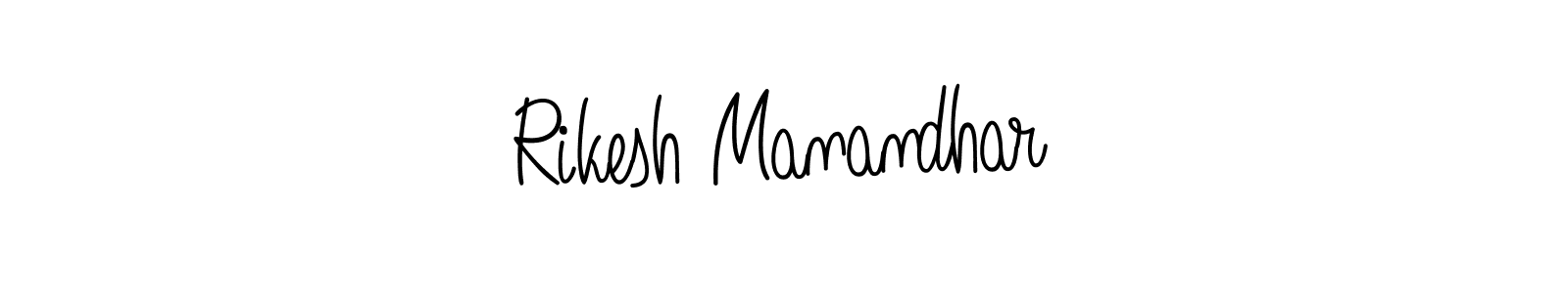 Create a beautiful signature design for name Rikesh Manandhar. With this signature (Angelique-Rose-font-FFP) fonts, you can make a handwritten signature for free. Rikesh Manandhar signature style 5 images and pictures png