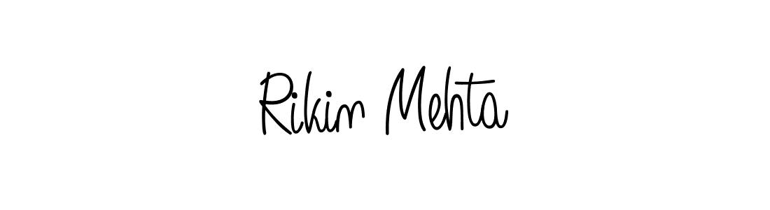 You should practise on your own different ways (Angelique-Rose-font-FFP) to write your name (Rikin Mehta) in signature. don't let someone else do it for you. Rikin Mehta signature style 5 images and pictures png