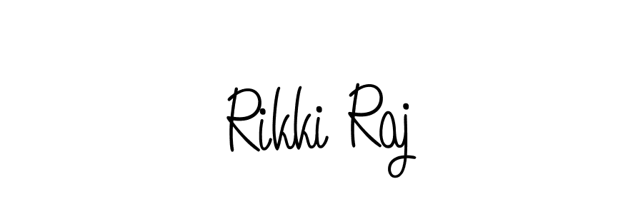 Rikki Raj stylish signature style. Best Handwritten Sign (Angelique-Rose-font-FFP) for my name. Handwritten Signature Collection Ideas for my name Rikki Raj. Rikki Raj signature style 5 images and pictures png