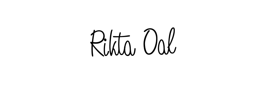 Use a signature maker to create a handwritten signature online. With this signature software, you can design (Angelique-Rose-font-FFP) your own signature for name Rikta Oal. Rikta Oal signature style 5 images and pictures png