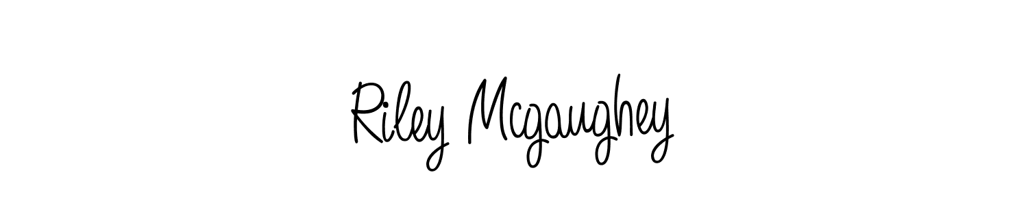 Create a beautiful signature design for name Riley Mcgaughey. With this signature (Angelique-Rose-font-FFP) fonts, you can make a handwritten signature for free. Riley Mcgaughey signature style 5 images and pictures png