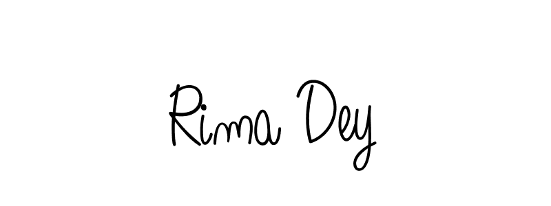 Use a signature maker to create a handwritten signature online. With this signature software, you can design (Angelique-Rose-font-FFP) your own signature for name Rima Dey. Rima Dey signature style 5 images and pictures png