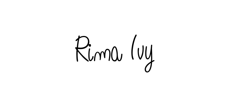 You should practise on your own different ways (Angelique-Rose-font-FFP) to write your name (Rima Ivy) in signature. don't let someone else do it for you. Rima Ivy signature style 5 images and pictures png