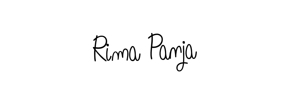 How to make Rima Panja name signature. Use Angelique-Rose-font-FFP style for creating short signs online. This is the latest handwritten sign. Rima Panja signature style 5 images and pictures png