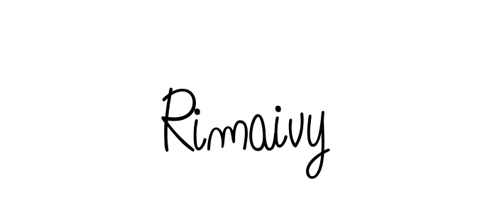 Use a signature maker to create a handwritten signature online. With this signature software, you can design (Angelique-Rose-font-FFP) your own signature for name Rimaivy. Rimaivy signature style 5 images and pictures png