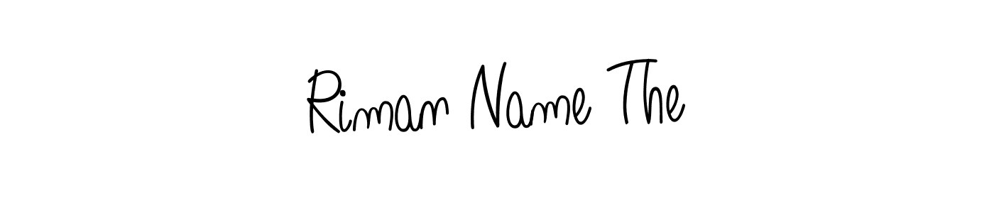 Use a signature maker to create a handwritten signature online. With this signature software, you can design (Angelique-Rose-font-FFP) your own signature for name Riman Name The. Riman Name The signature style 5 images and pictures png