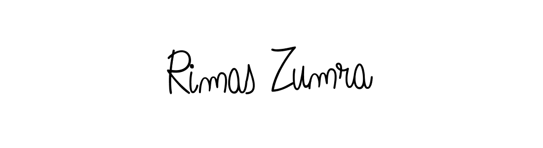 Design your own signature with our free online signature maker. With this signature software, you can create a handwritten (Angelique-Rose-font-FFP) signature for name Rimas Zumra. Rimas Zumra signature style 5 images and pictures png