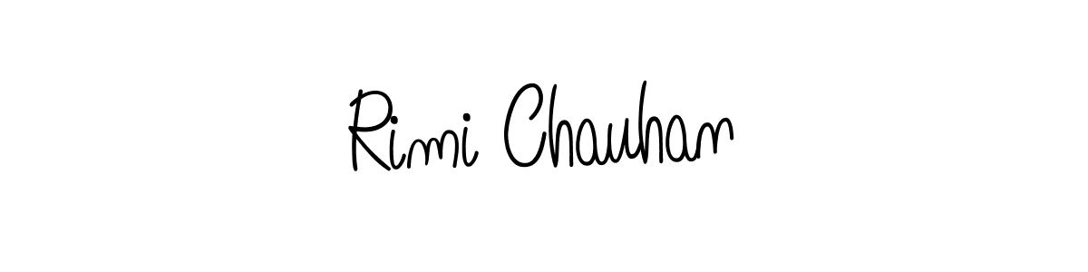 The best way (Angelique-Rose-font-FFP) to make a short signature is to pick only two or three words in your name. The name Rimi Chauhan include a total of six letters. For converting this name. Rimi Chauhan signature style 5 images and pictures png