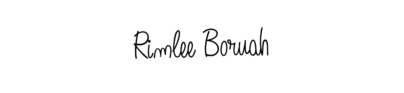 Make a short Rimlee Boruah signature style. Manage your documents anywhere anytime using Angelique-Rose-font-FFP. Create and add eSignatures, submit forms, share and send files easily. Rimlee Boruah signature style 5 images and pictures png