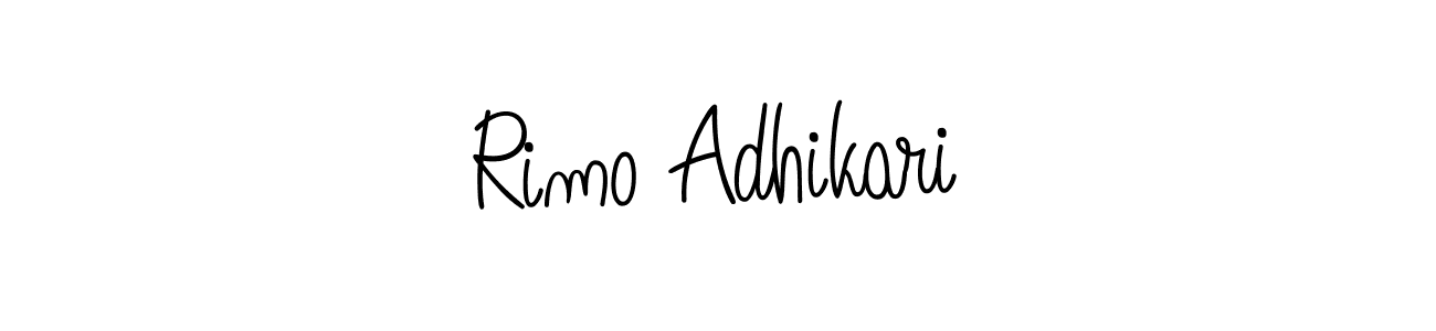 Rimo Adhikari stylish signature style. Best Handwritten Sign (Angelique-Rose-font-FFP) for my name. Handwritten Signature Collection Ideas for my name Rimo Adhikari. Rimo Adhikari signature style 5 images and pictures png