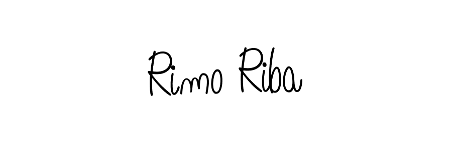 You should practise on your own different ways (Angelique-Rose-font-FFP) to write your name (Rimo Riba) in signature. don't let someone else do it for you. Rimo Riba signature style 5 images and pictures png