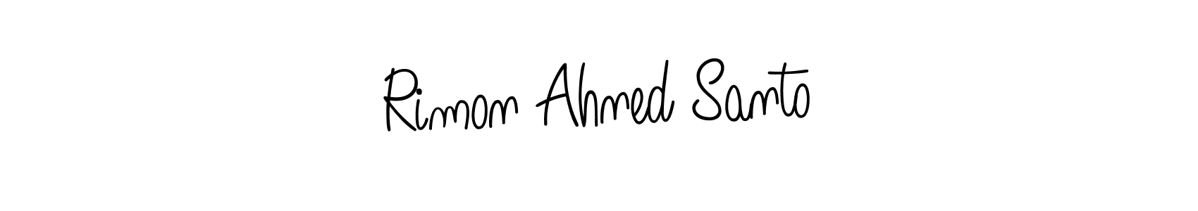 Create a beautiful signature design for name Rimon Ahned Santo. With this signature (Angelique-Rose-font-FFP) fonts, you can make a handwritten signature for free. Rimon Ahned Santo signature style 5 images and pictures png