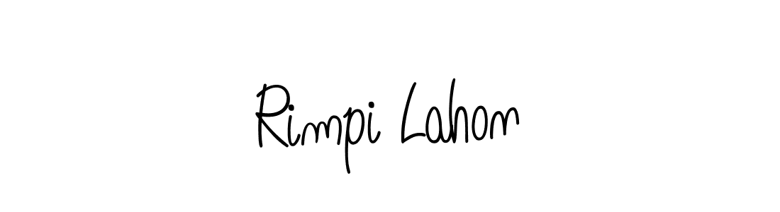 if you are searching for the best signature style for your name Rimpi Lahon. so please give up your signature search. here we have designed multiple signature styles  using Angelique-Rose-font-FFP. Rimpi Lahon signature style 5 images and pictures png