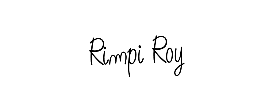 Make a beautiful signature design for name Rimpi Roy. With this signature (Angelique-Rose-font-FFP) style, you can create a handwritten signature for free. Rimpi Roy signature style 5 images and pictures png