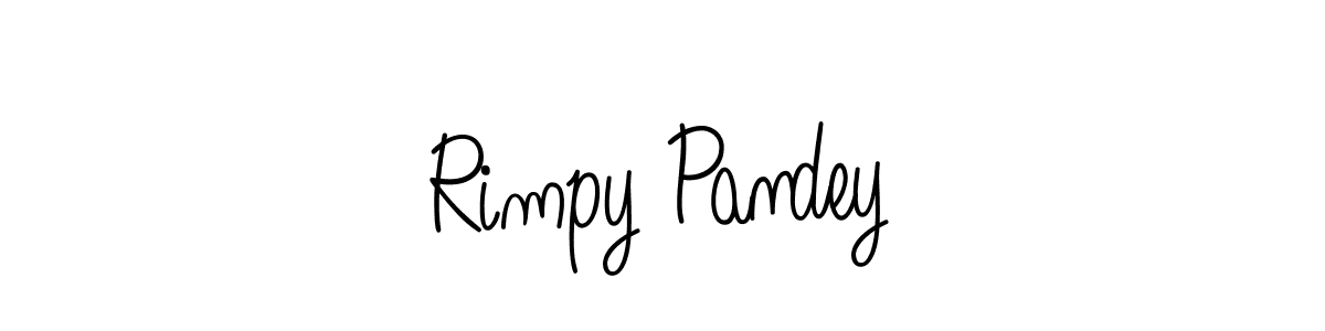 Use a signature maker to create a handwritten signature online. With this signature software, you can design (Angelique-Rose-font-FFP) your own signature for name Rimpy Pandey. Rimpy Pandey signature style 5 images and pictures png