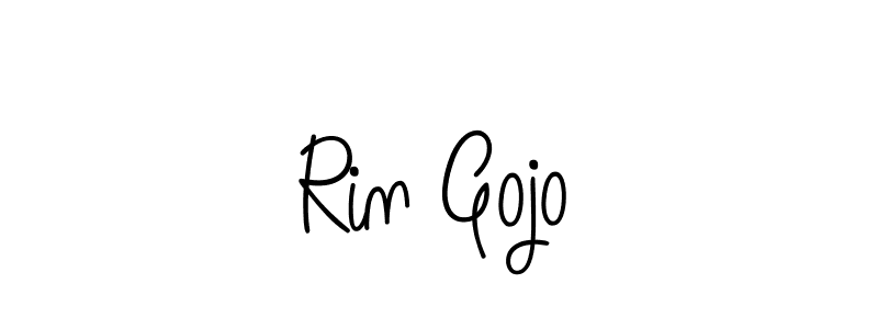 You should practise on your own different ways (Angelique-Rose-font-FFP) to write your name (Rin Gojo) in signature. don't let someone else do it for you. Rin Gojo signature style 5 images and pictures png