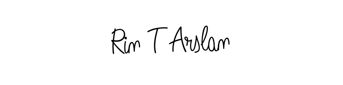 Use a signature maker to create a handwritten signature online. With this signature software, you can design (Angelique-Rose-font-FFP) your own signature for name Rin T Arslan. Rin T Arslan signature style 5 images and pictures png