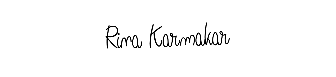 Design your own signature with our free online signature maker. With this signature software, you can create a handwritten (Angelique-Rose-font-FFP) signature for name Rina Karmakar. Rina Karmakar signature style 5 images and pictures png
