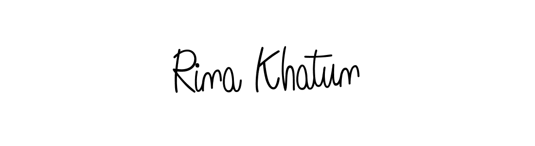 The best way (Angelique-Rose-font-FFP) to make a short signature is to pick only two or three words in your name. The name Rina Khatun include a total of six letters. For converting this name. Rina Khatun signature style 5 images and pictures png