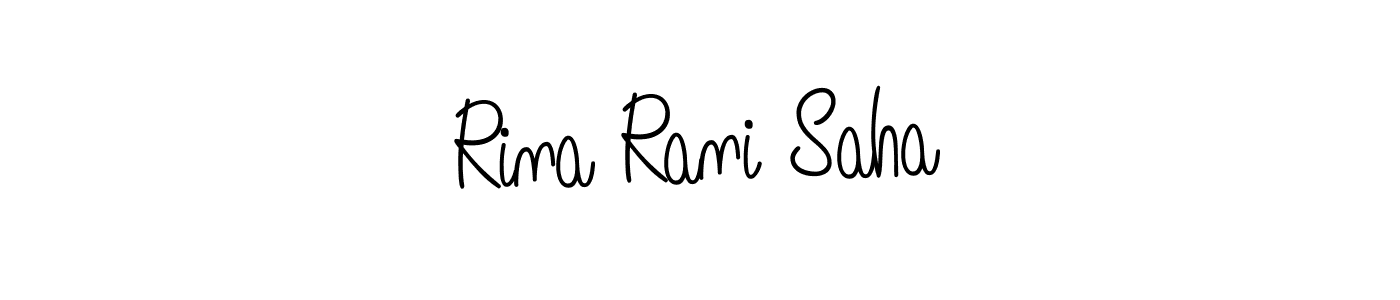 Rina Rani Saha stylish signature style. Best Handwritten Sign (Angelique-Rose-font-FFP) for my name. Handwritten Signature Collection Ideas for my name Rina Rani Saha. Rina Rani Saha signature style 5 images and pictures png