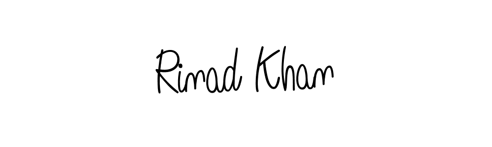 Rinad Khan stylish signature style. Best Handwritten Sign (Angelique-Rose-font-FFP) for my name. Handwritten Signature Collection Ideas for my name Rinad Khan. Rinad Khan signature style 5 images and pictures png