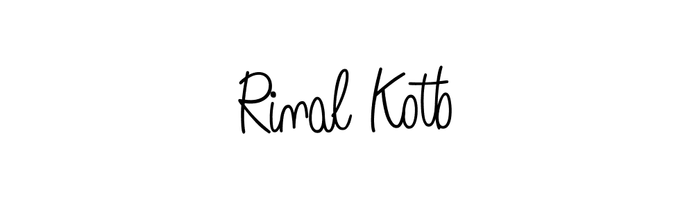 Angelique-Rose-font-FFP is a professional signature style that is perfect for those who want to add a touch of class to their signature. It is also a great choice for those who want to make their signature more unique. Get Rinal Kotb name to fancy signature for free. Rinal Kotb signature style 5 images and pictures png
