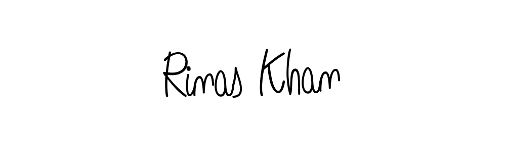 Create a beautiful signature design for name Rinas Khan. With this signature (Angelique-Rose-font-FFP) fonts, you can make a handwritten signature for free. Rinas Khan signature style 5 images and pictures png