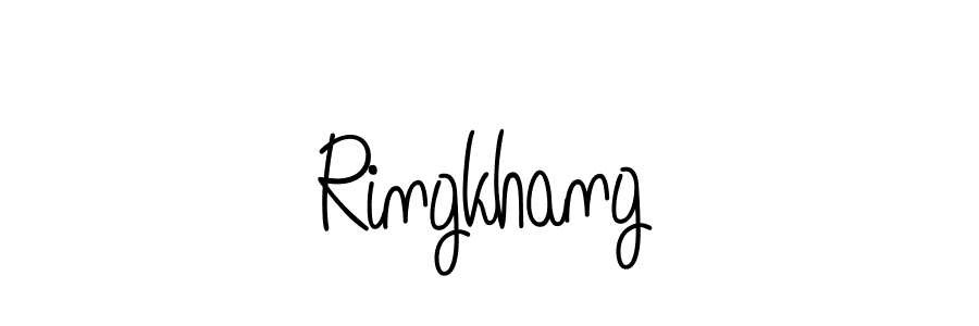 Make a beautiful signature design for name Ringkhang. With this signature (Angelique-Rose-font-FFP) style, you can create a handwritten signature for free. Ringkhang signature style 5 images and pictures png