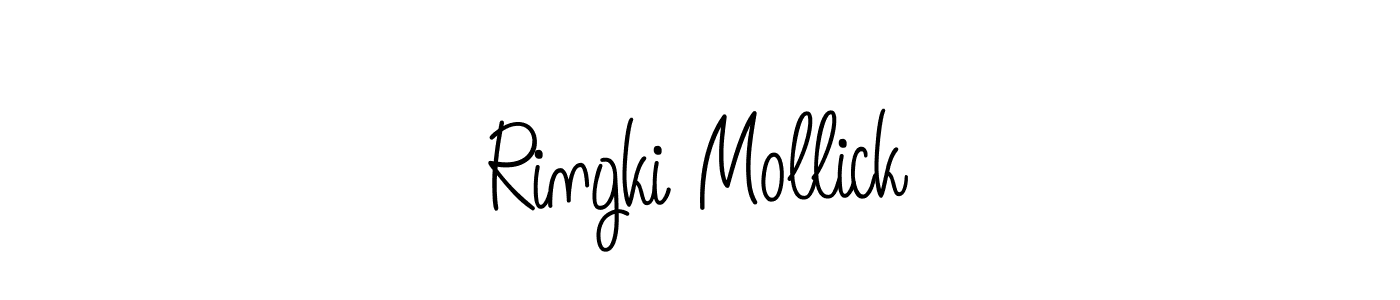 Make a beautiful signature design for name Ringki Mollick. With this signature (Angelique-Rose-font-FFP) style, you can create a handwritten signature for free. Ringki Mollick signature style 5 images and pictures png