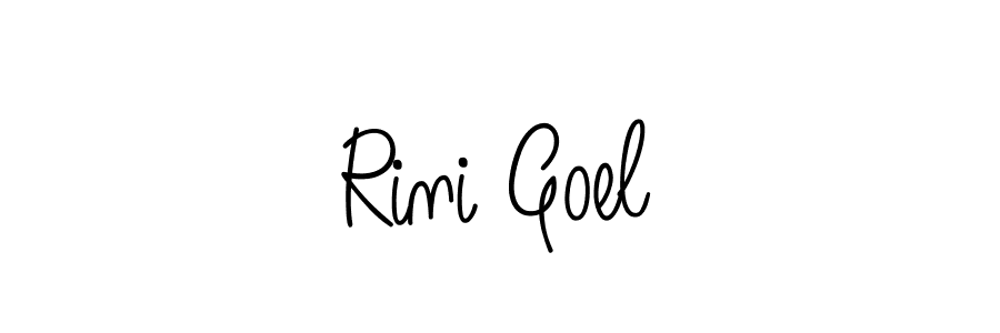 Angelique-Rose-font-FFP is a professional signature style that is perfect for those who want to add a touch of class to their signature. It is also a great choice for those who want to make their signature more unique. Get Rini Goel name to fancy signature for free. Rini Goel signature style 5 images and pictures png