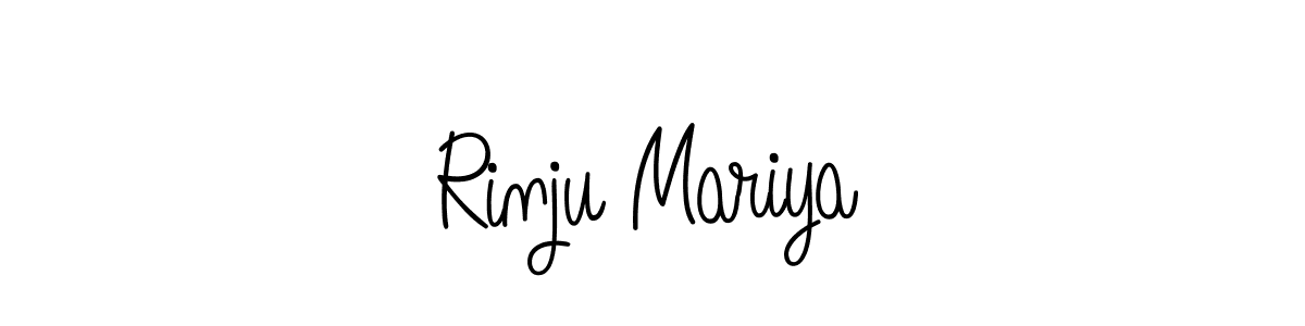 if you are searching for the best signature style for your name Rinju Mariya. so please give up your signature search. here we have designed multiple signature styles  using Angelique-Rose-font-FFP. Rinju Mariya signature style 5 images and pictures png