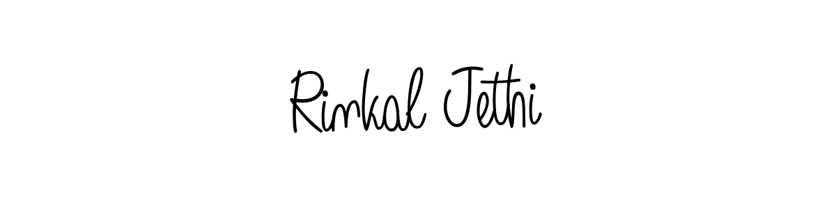 Also we have Rinkal Jethi name is the best signature style. Create professional handwritten signature collection using Angelique-Rose-font-FFP autograph style. Rinkal Jethi signature style 5 images and pictures png
