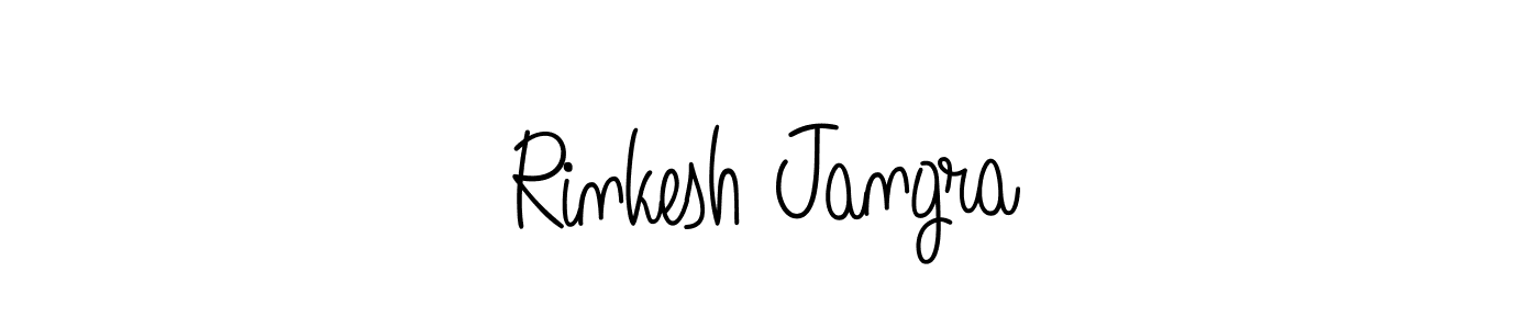 How to Draw Rinkesh Jangra signature style? Angelique-Rose-font-FFP is a latest design signature styles for name Rinkesh Jangra. Rinkesh Jangra signature style 5 images and pictures png