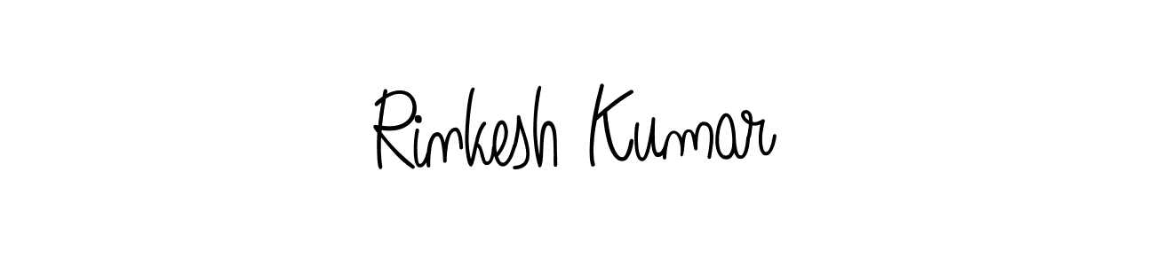 Design your own signature with our free online signature maker. With this signature software, you can create a handwritten (Angelique-Rose-font-FFP) signature for name Rinkesh Kumar. Rinkesh Kumar signature style 5 images and pictures png