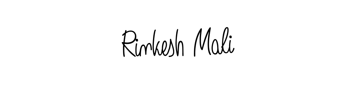 Design your own signature with our free online signature maker. With this signature software, you can create a handwritten (Angelique-Rose-font-FFP) signature for name Rinkesh Mali. Rinkesh Mali signature style 5 images and pictures png